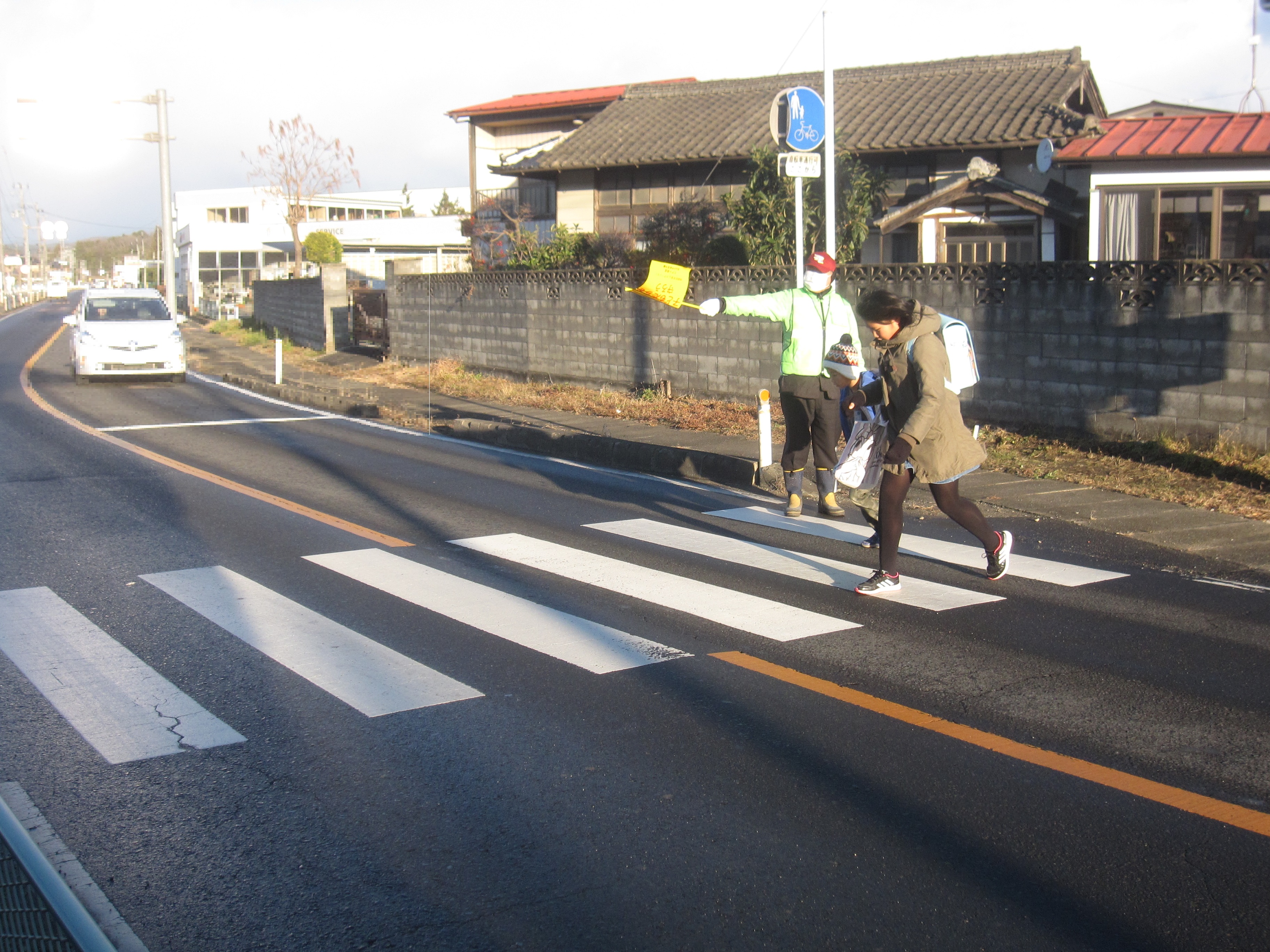 交通事故ゼロ運動の様子