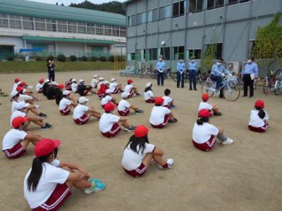 秋の交通安全教室の様子