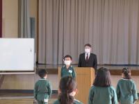 金山小学校の朝会