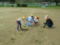 金山小学校の朝会(除草朝会)