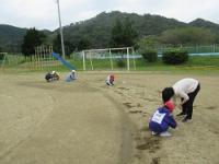 金山小学校の朝会(除草朝会)