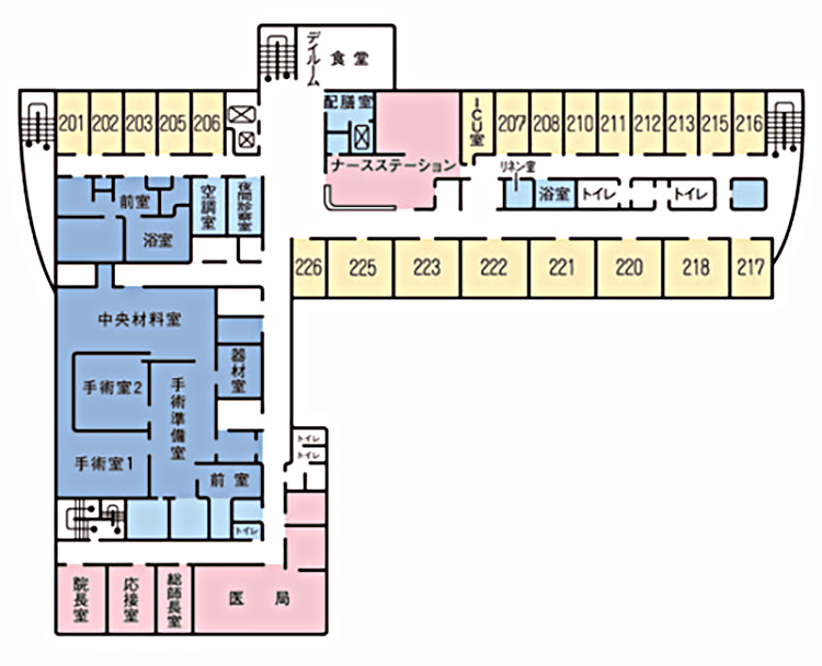 2階病棟 案内図